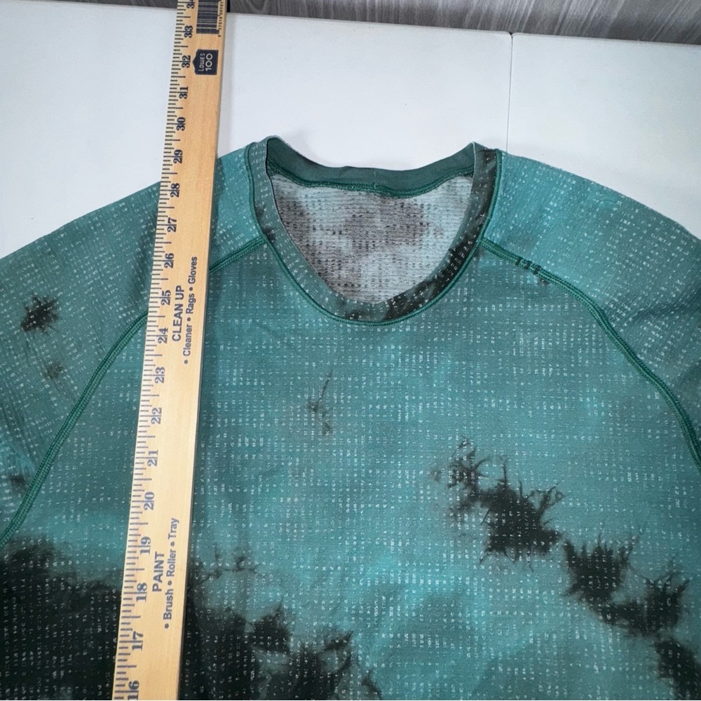 Lululemon Metal Vent Tech Short Sleeve Shirt Sea Green Tie Dye Sz Large Athletic - Picture 4 of 7